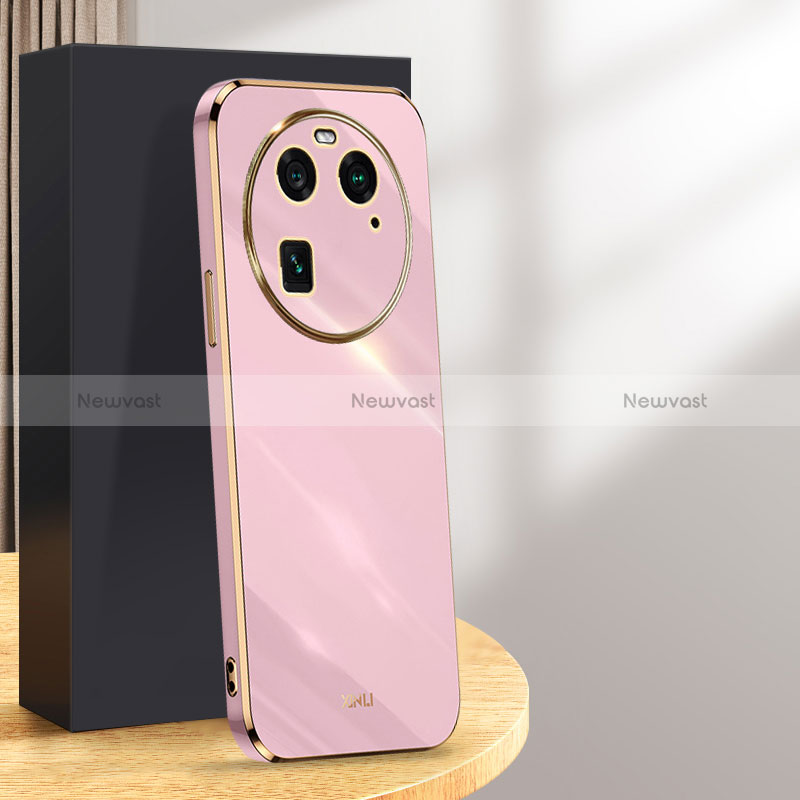 Ultra-thin Silicone Gel Soft Case Cover XL1 for Oppo Find X6 Pro 5G Clove Purple