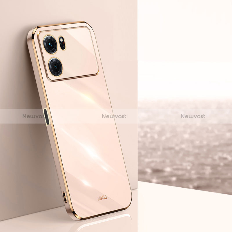 Ultra-thin Silicone Gel Soft Case Cover XL1 for Oppo K10 5G Gold