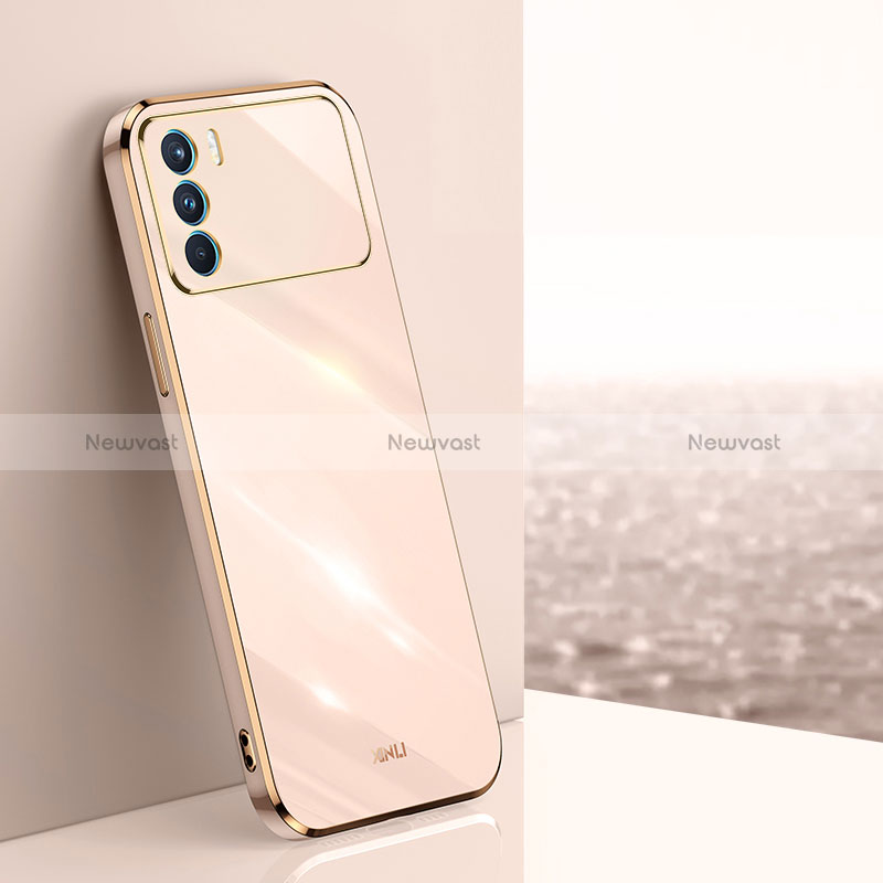 Ultra-thin Silicone Gel Soft Case Cover XL1 for Oppo K9 Pro 5G Gold