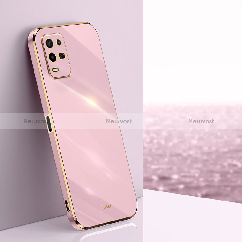 Ultra-thin Silicone Gel Soft Case Cover XL1 for Oppo K9X 5G Pink