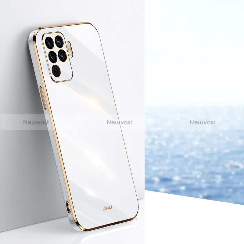 Ultra-thin Silicone Gel Soft Case Cover XL1 for Oppo Reno5 F White