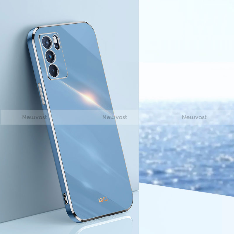 Ultra-thin Silicone Gel Soft Case Cover XL1 for Oppo Reno6 Pro 5G India Blue