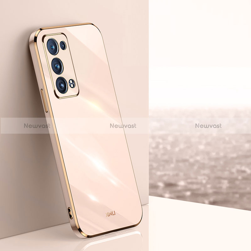 Ultra-thin Silicone Gel Soft Case Cover XL1 for Oppo Reno6 Pro+ Plus 5G Gold