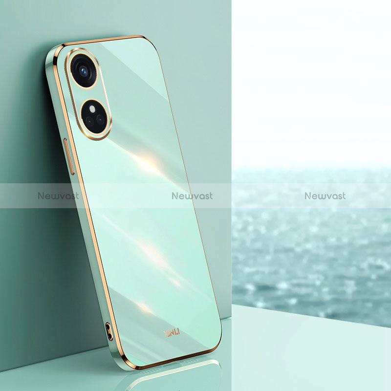 Ultra-thin Silicone Gel Soft Case Cover XL1 for Oppo Reno8 T 4G Green