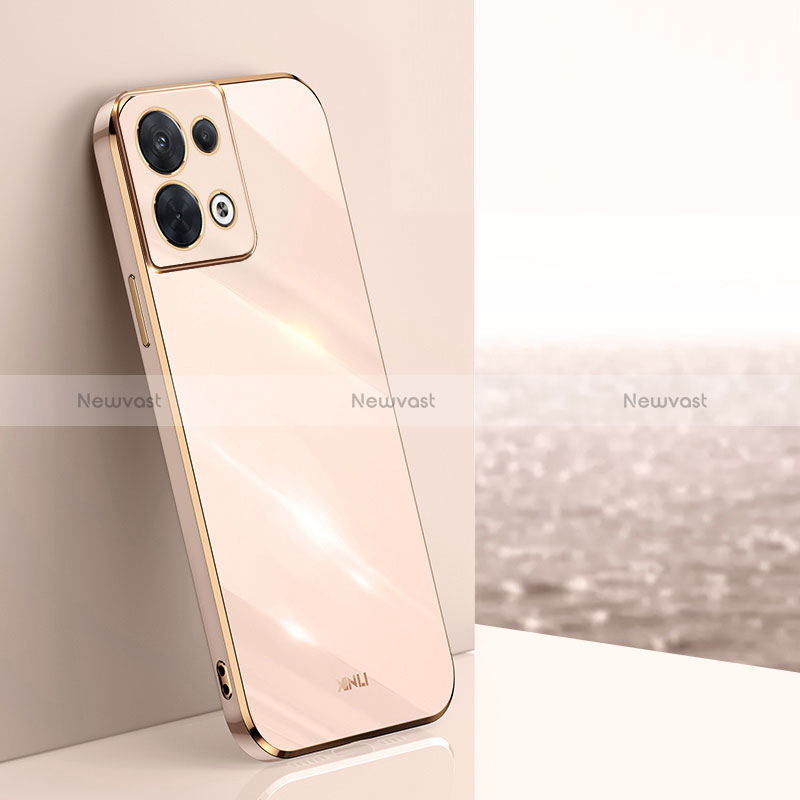 Ultra-thin Silicone Gel Soft Case Cover XL1 for Oppo Reno9 Pro 5G Gold