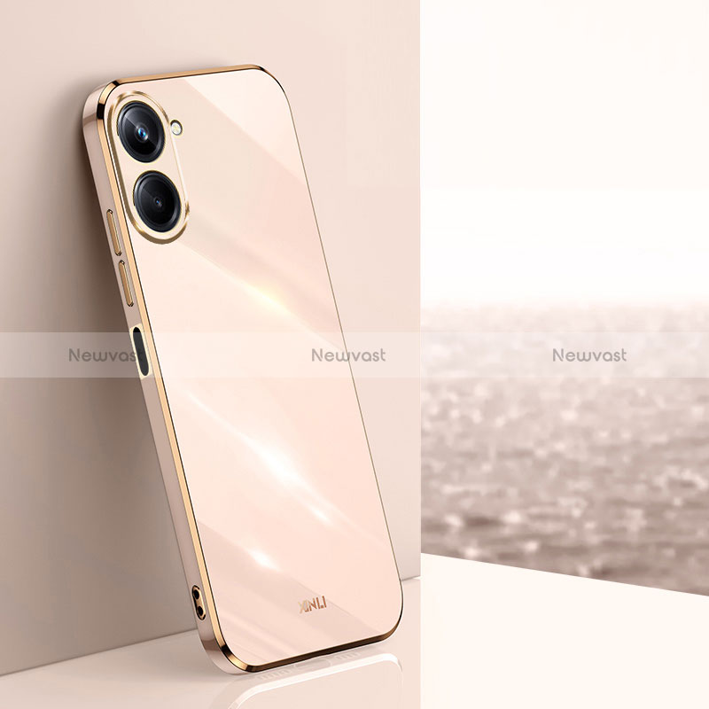 Ultra-thin Silicone Gel Soft Case Cover XL1 for Realme 10 4G Rose Gold