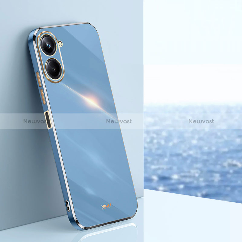 Ultra-thin Silicone Gel Soft Case Cover XL1 for Realme 10 Pro 5G Blue