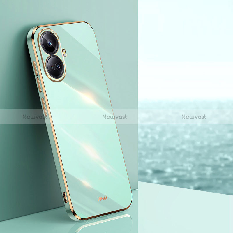 Ultra-thin Silicone Gel Soft Case Cover XL1 for Realme 10 Pro+ Plus 5G Green