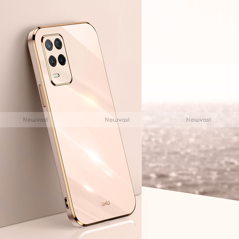 Ultra-thin Silicone Gel Soft Case Cover XL1 for Realme 8 5G Rose Gold