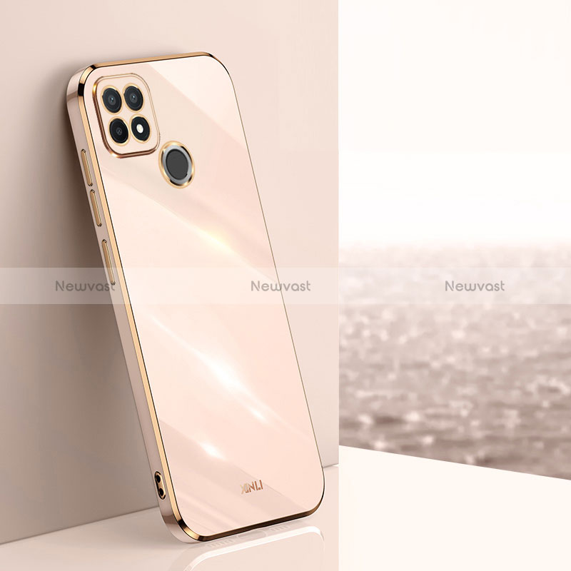 Ultra-thin Silicone Gel Soft Case Cover XL1 for Realme C21Y Rose Gold