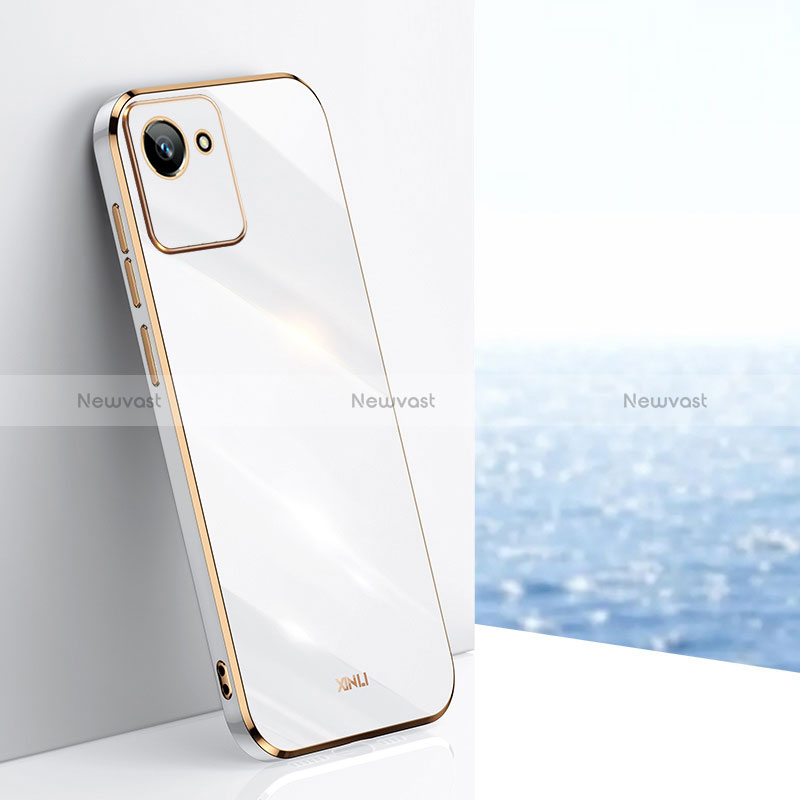 Ultra-thin Silicone Gel Soft Case Cover XL1 for Realme C30 White