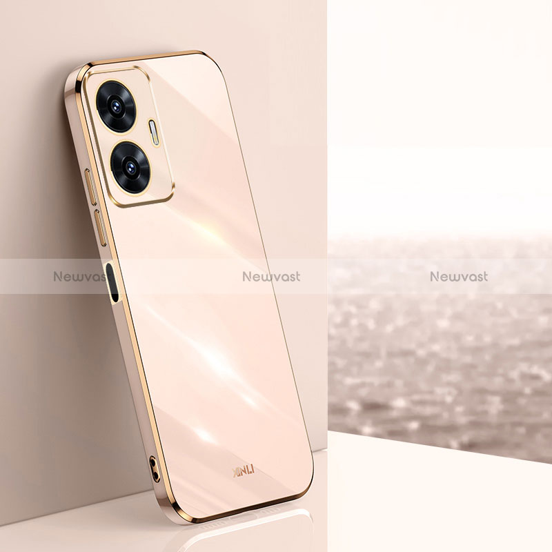 Ultra-thin Silicone Gel Soft Case Cover XL1 for Realme C55 Rose Gold