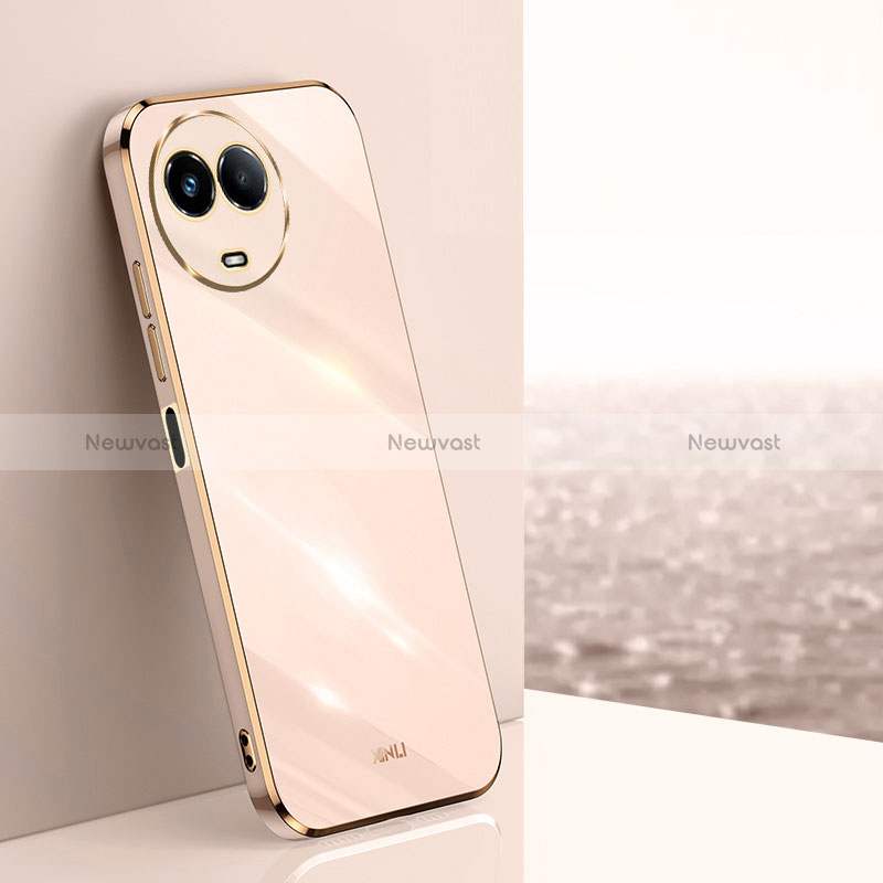 Ultra-thin Silicone Gel Soft Case Cover XL1 for Realme Narzo 60x 5G Rose Gold