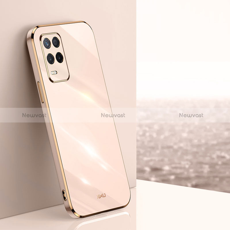 Ultra-thin Silicone Gel Soft Case Cover XL1 for Realme Q3 5G Rose Gold