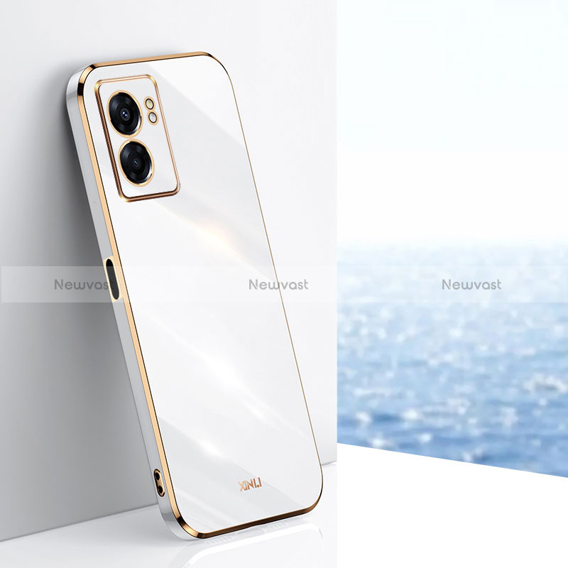 Ultra-thin Silicone Gel Soft Case Cover XL1 for Realme Q5i 5G White