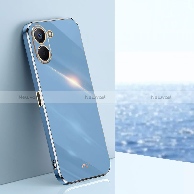 Ultra-thin Silicone Gel Soft Case Cover XL1 for Realme V30 5G Blue