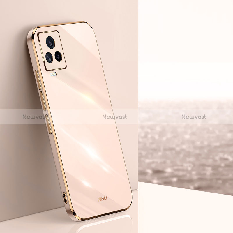 Ultra-thin Silicone Gel Soft Case Cover XL1 for Vivo iQOO 7 5G Gold