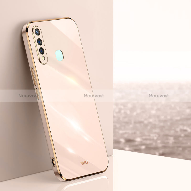 Ultra-thin Silicone Gel Soft Case Cover XL1 for Vivo iQOO U3 4G Gold