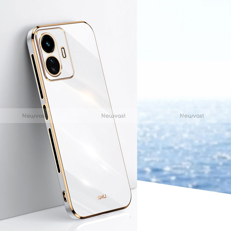 Ultra-thin Silicone Gel Soft Case Cover XL1 for Vivo iQOO Z6 Lite 5G White