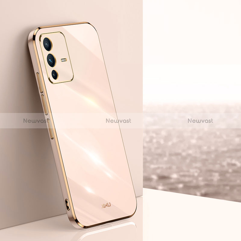 Ultra-thin Silicone Gel Soft Case Cover XL1 for Vivo V23 5G Gold