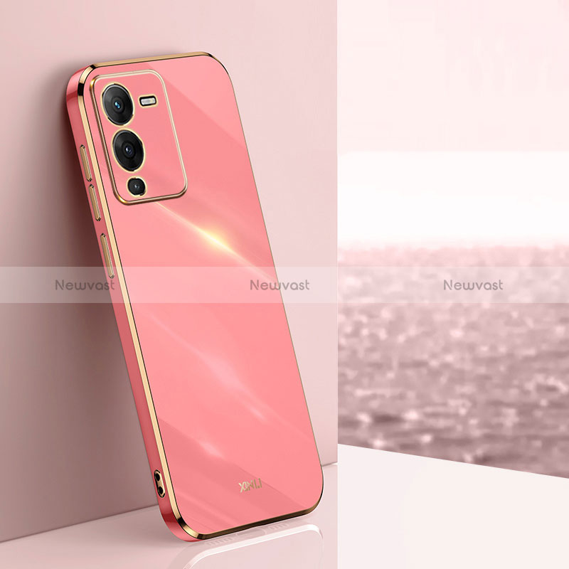 Ultra-thin Silicone Gel Soft Case Cover XL1 for Vivo V25 Pro 5G Pink