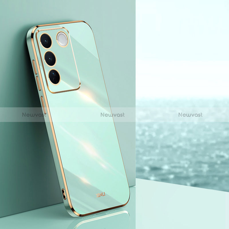 Ultra-thin Silicone Gel Soft Case Cover XL1 for Vivo V27 Pro 5G Green