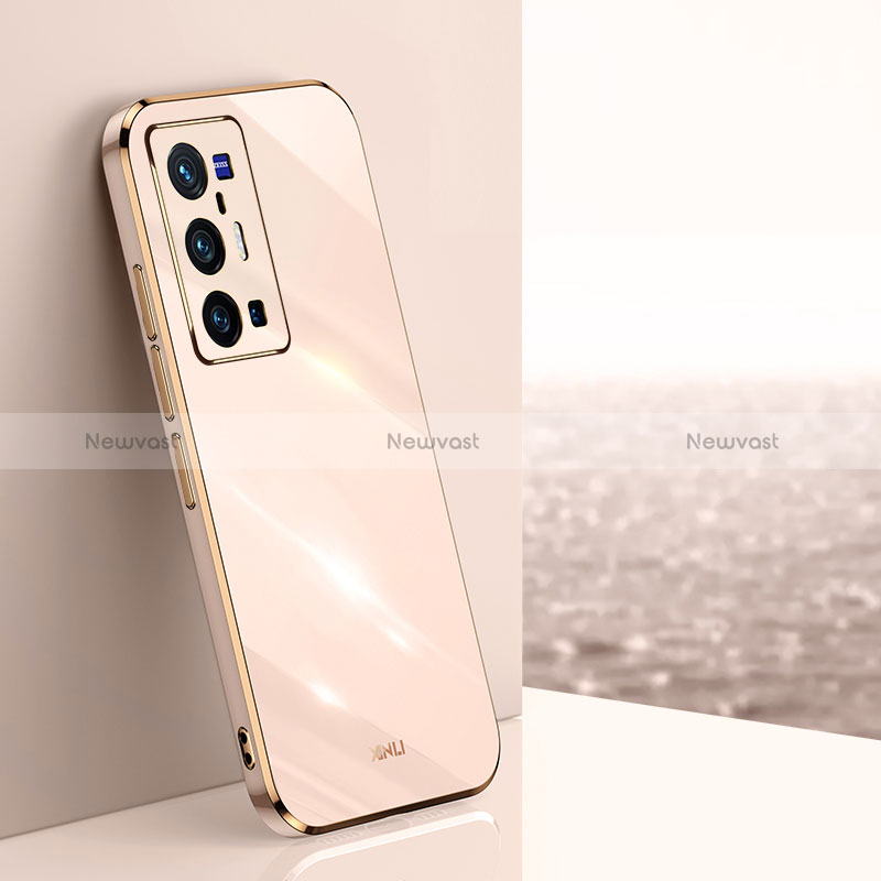Ultra-thin Silicone Gel Soft Case Cover XL1 for Vivo X70 Pro+ Plus 5G Gold