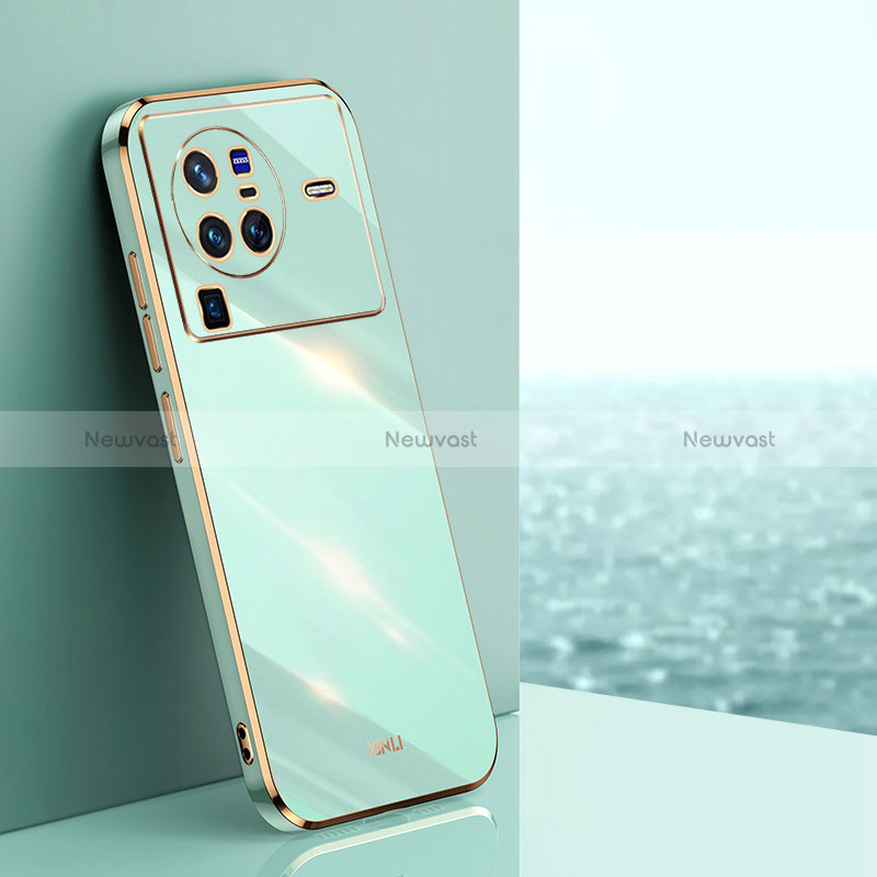 Ultra-thin Silicone Gel Soft Case Cover XL1 for Vivo X80 Pro 5G Green