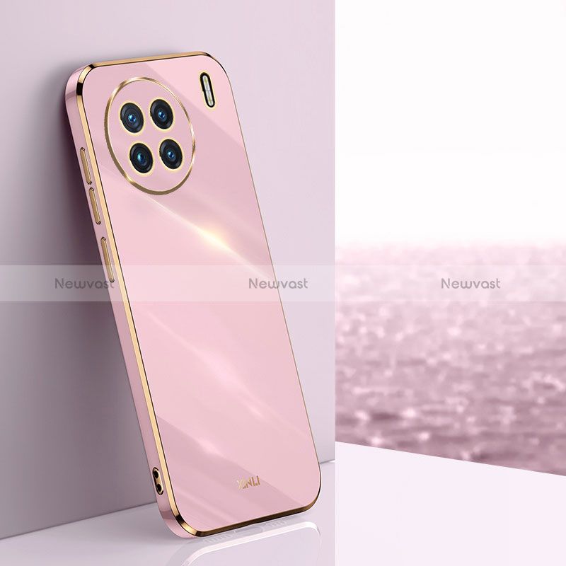 Ultra-thin Silicone Gel Soft Case Cover XL1 for Vivo X90 5G Pink
