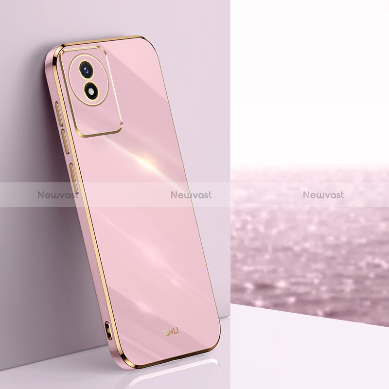 Ultra-thin Silicone Gel Soft Case Cover XL1 for Vivo Y02 Pink