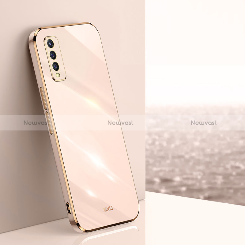 Ultra-thin Silicone Gel Soft Case Cover XL1 for Vivo Y12A Gold