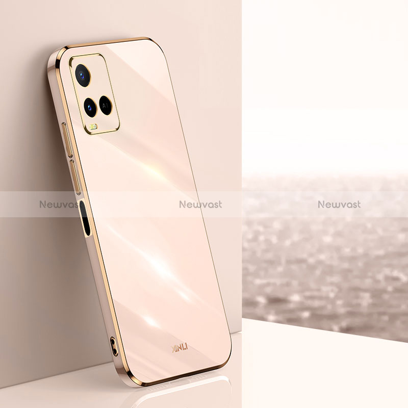 Ultra-thin Silicone Gel Soft Case Cover XL1 for Vivo Y21a Gold