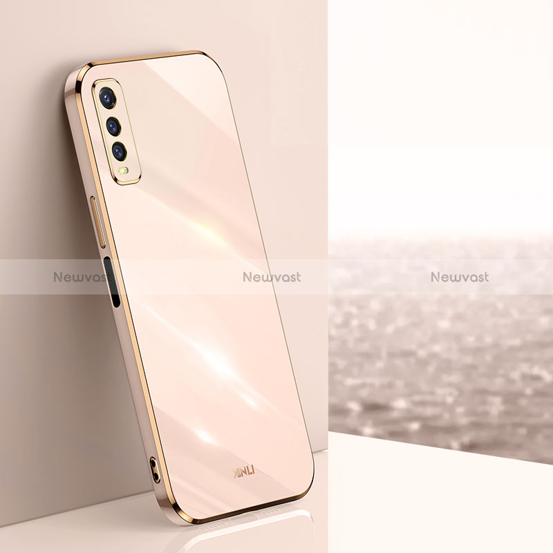 Ultra-thin Silicone Gel Soft Case Cover XL1 for Vivo Y70S 5G Gold