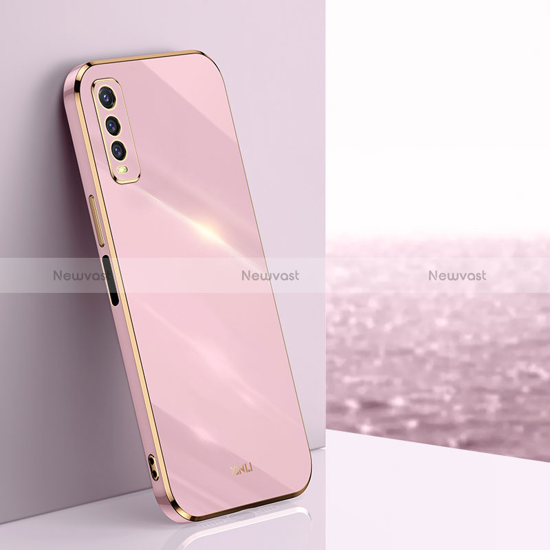 Ultra-thin Silicone Gel Soft Case Cover XL1 for Vivo Y70S 5G Pink