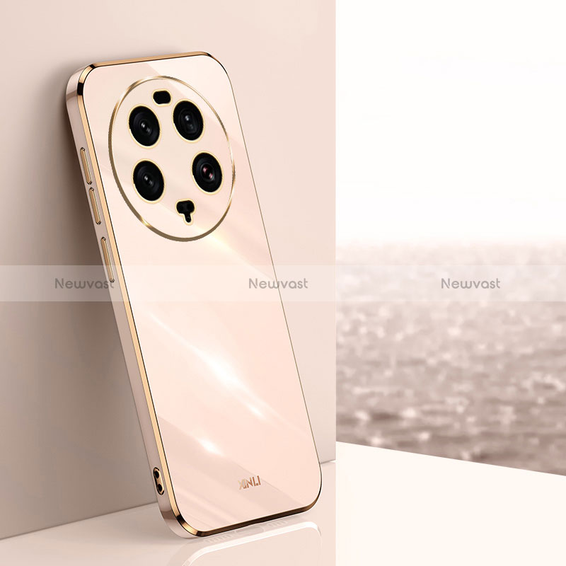 Ultra-thin Silicone Gel Soft Case Cover XL1 for Xiaomi Mi 13 Ultra 5G Rose Gold