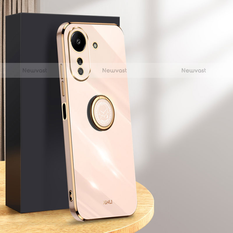 Ultra-thin Silicone Gel Soft Case Cover XL1 for Xiaomi Poco C65 Rose Gold