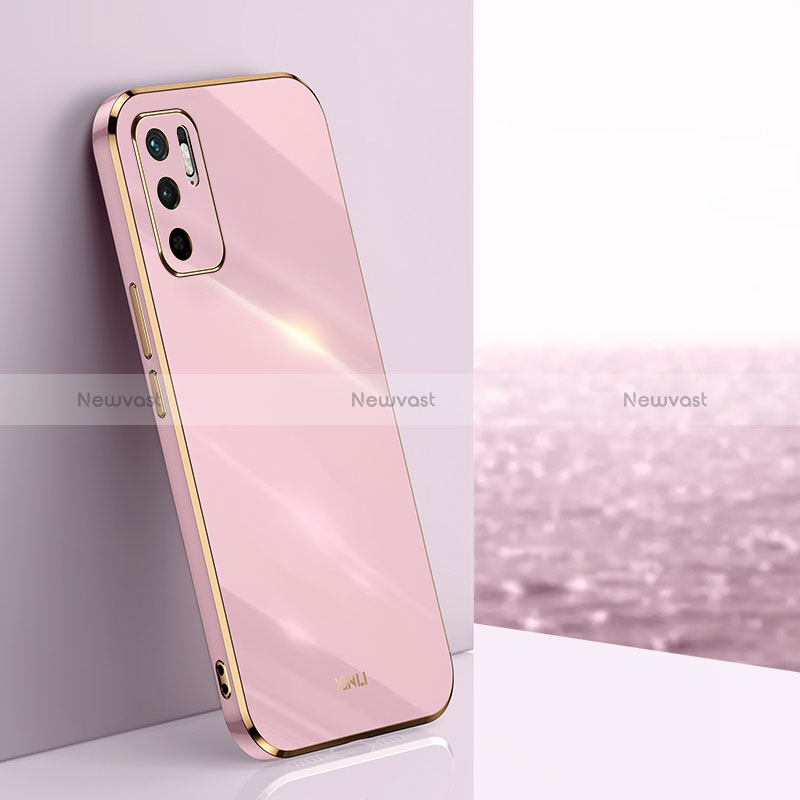Ultra-thin Silicone Gel Soft Case Cover XL1 for Xiaomi POCO M3 Pro 5G Pink