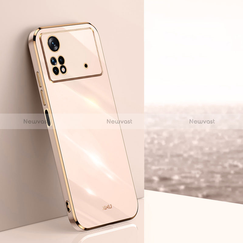 Ultra-thin Silicone Gel Soft Case Cover XL1 for Xiaomi Poco M4 Pro 4G Gold