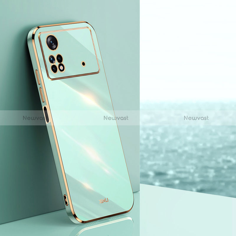 Ultra-thin Silicone Gel Soft Case Cover XL1 for Xiaomi Poco M4 Pro 4G Green