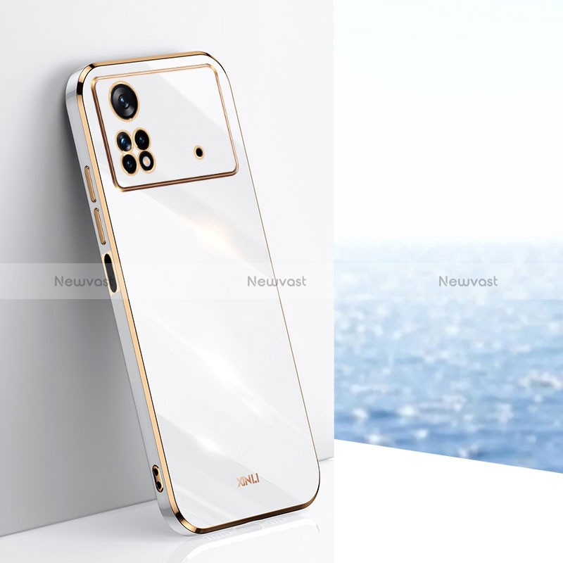 Ultra-thin Silicone Gel Soft Case Cover XL1 for Xiaomi Poco M4 Pro 4G White