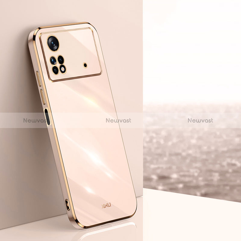 Ultra-thin Silicone Gel Soft Case Cover XL1 for Xiaomi Poco X4 Pro 5G Gold