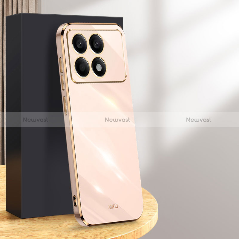 Ultra-thin Silicone Gel Soft Case Cover XL1 for Xiaomi Redmi K70 5G Rose Gold