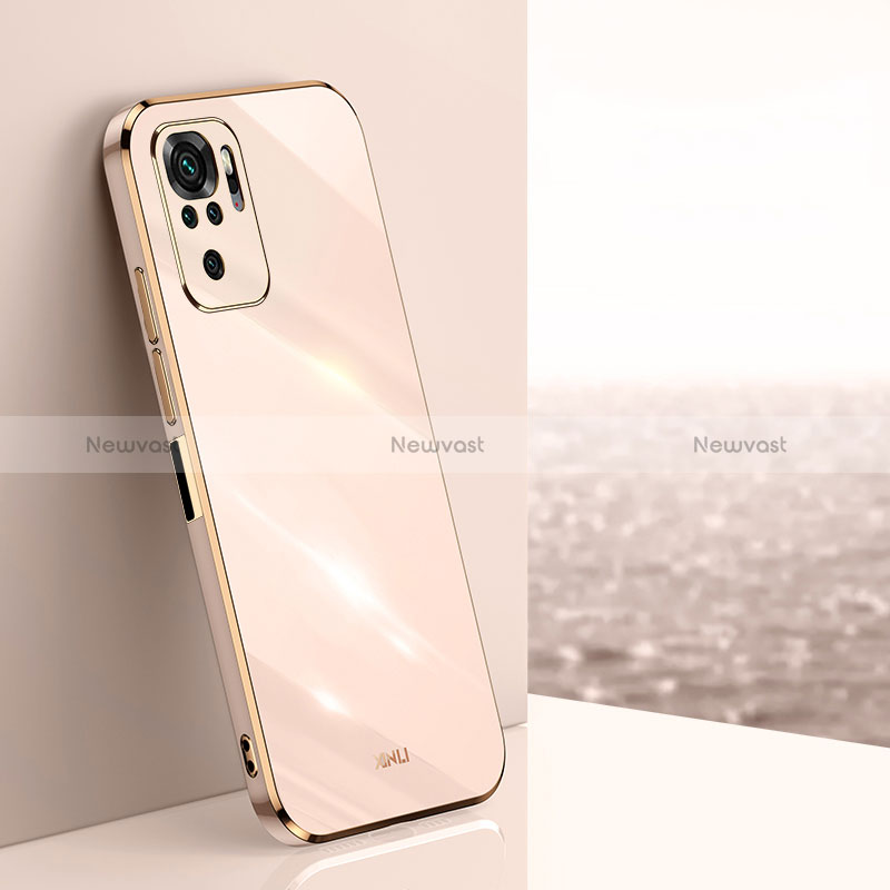 Ultra-thin Silicone Gel Soft Case Cover XL1 for Xiaomi Redmi Note 10 4G Gold