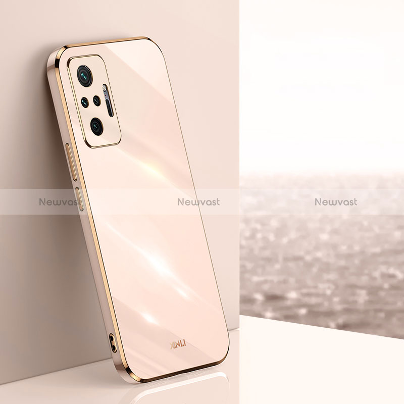 Ultra-thin Silicone Gel Soft Case Cover XL1 for Xiaomi Redmi Note 10 Pro 4G Gold