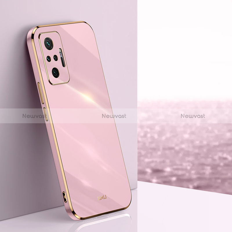 Ultra-thin Silicone Gel Soft Case Cover XL1 for Xiaomi Redmi Note 10 Pro 4G Pink