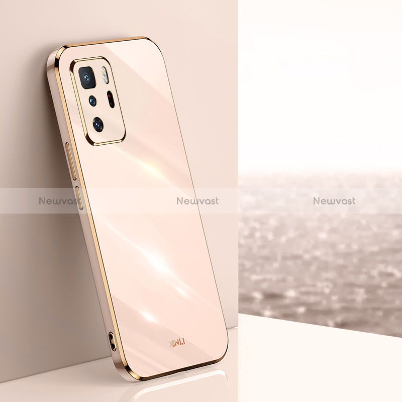 Ultra-thin Silicone Gel Soft Case Cover XL1 for Xiaomi Redmi Note 10 Pro 5G Gold