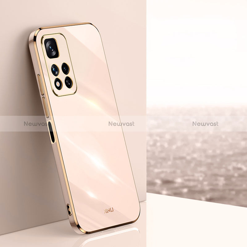 Ultra-thin Silicone Gel Soft Case Cover XL1 for Xiaomi Redmi Note 11 Pro+ Plus 5G Gold