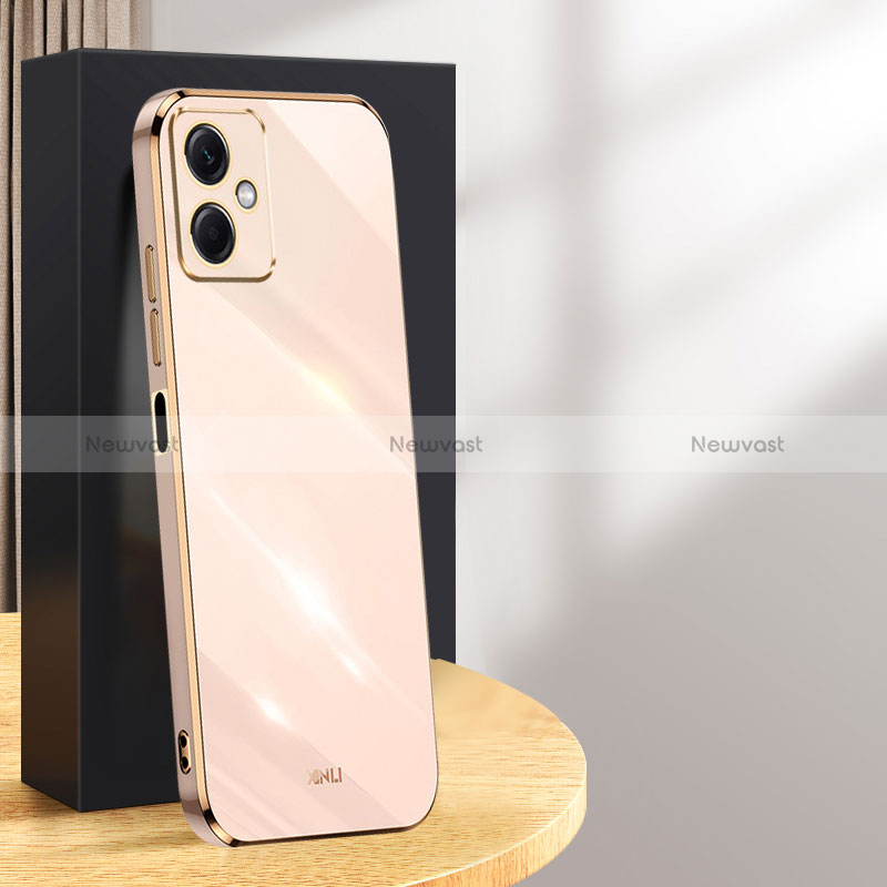 Ultra-thin Silicone Gel Soft Case Cover XL1 for Xiaomi Redmi Note 12R Pro 5G Rose Gold