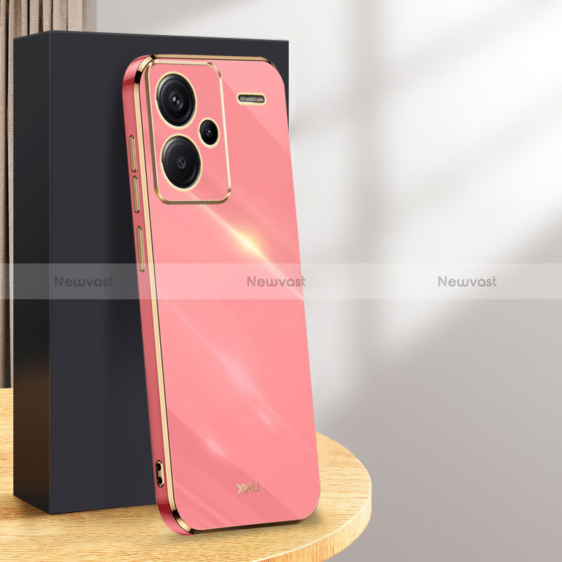 Ultra-thin Silicone Gel Soft Case Cover XL1 for Xiaomi Redmi Note 13 Pro+ Plus 5G Hot Pink