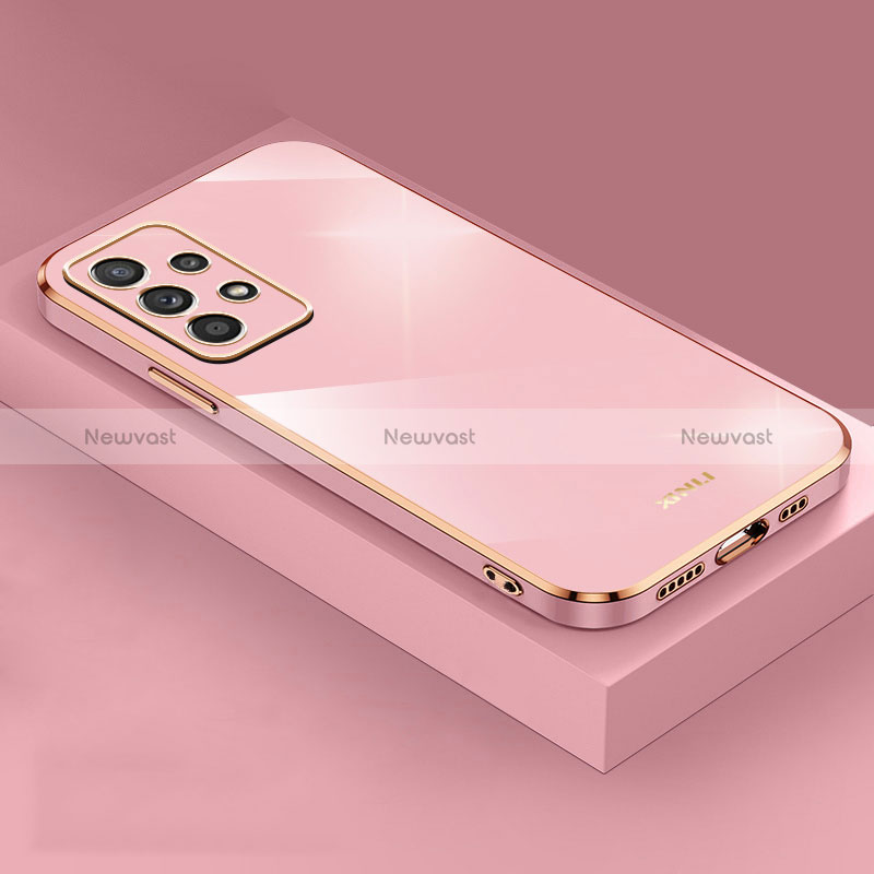 Ultra-thin Silicone Gel Soft Case Cover XL4 for Samsung Galaxy A52s 5G Rose Gold
